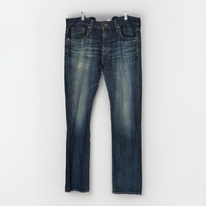 Big Star Selvedge Jeans Mens 32S Archetype‎ Slim Dark Denim 100% Cotton 34x32
